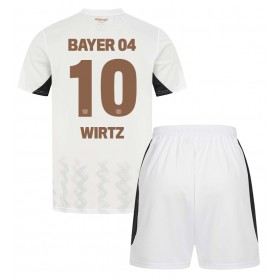 Bayer Leverkusen Florian Wirtz #10 Borte skjorte til barn 2024-25 Kortermet (+ korte bukser)